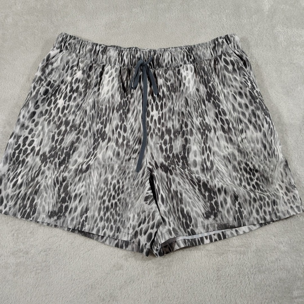 Reel Legends Swim Shorts Men L Black Water Print Pockets Elastic Waist Beach